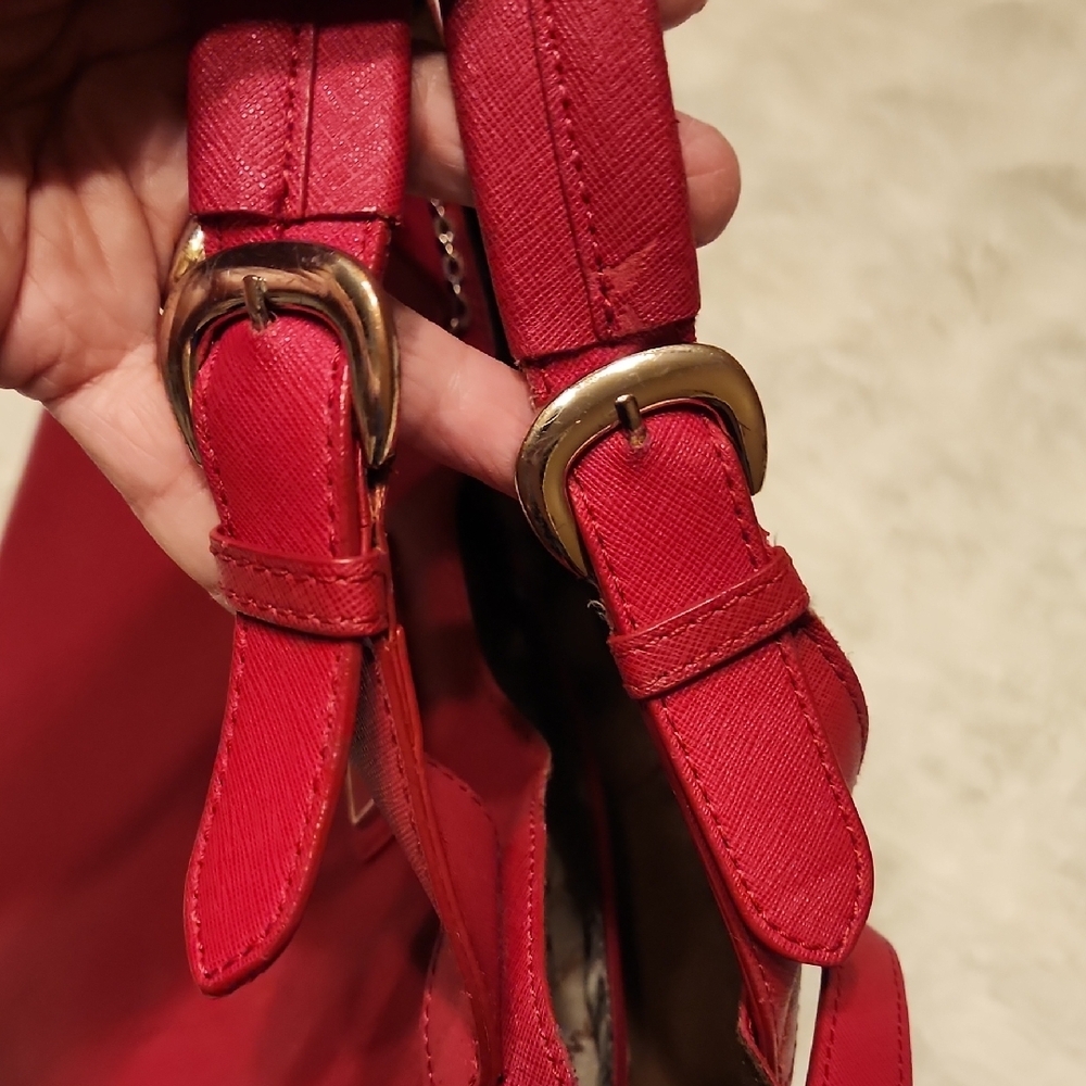 DKNY Cherry Red Women's Tote - Picture 9 of 16
